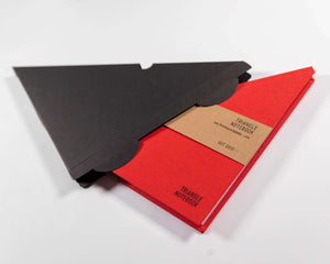 Triangle Notebook - Red - DOT GRID