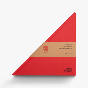 Triangle Notebook - Red - DOT GRID