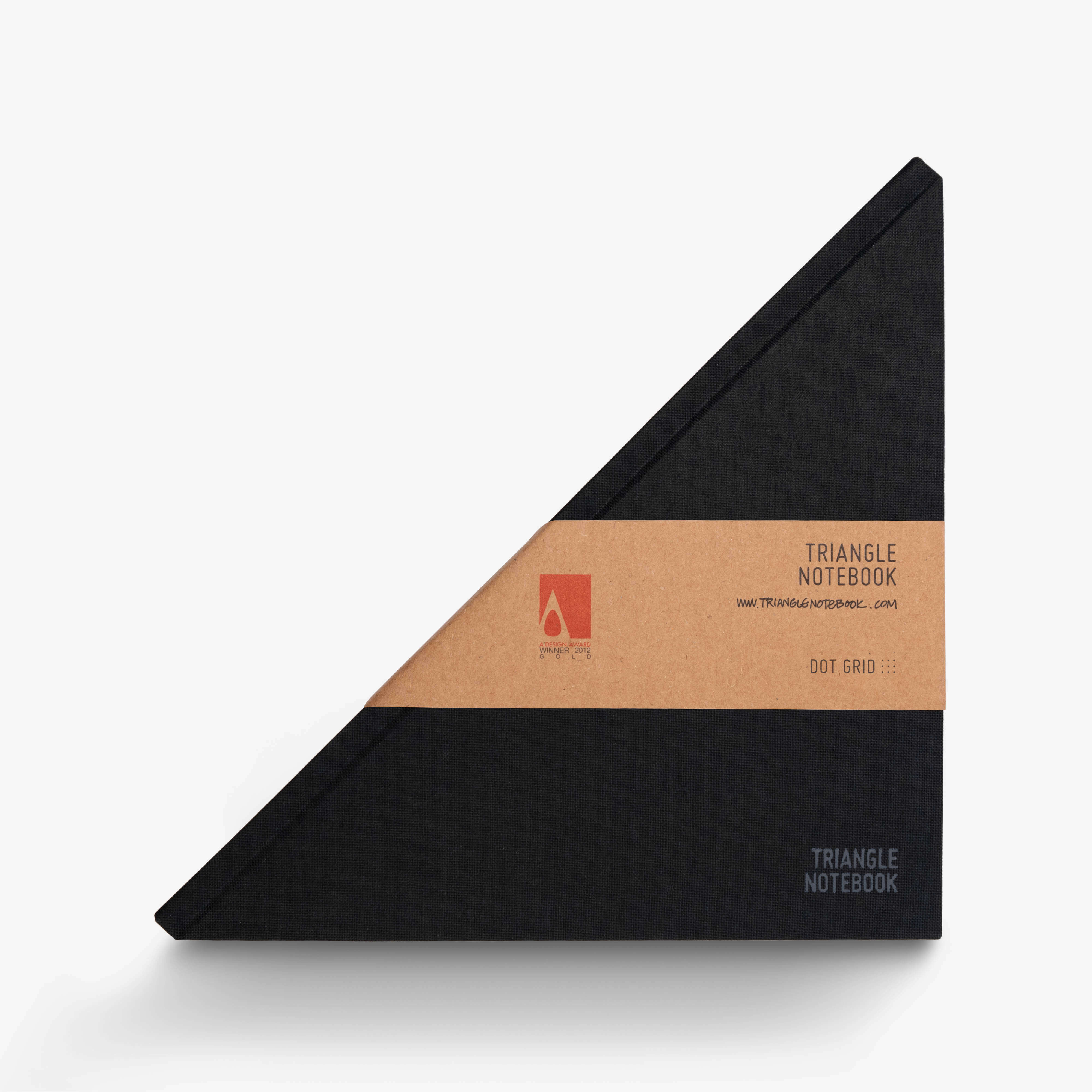 Triangle Notebook - Black - DOT GRID