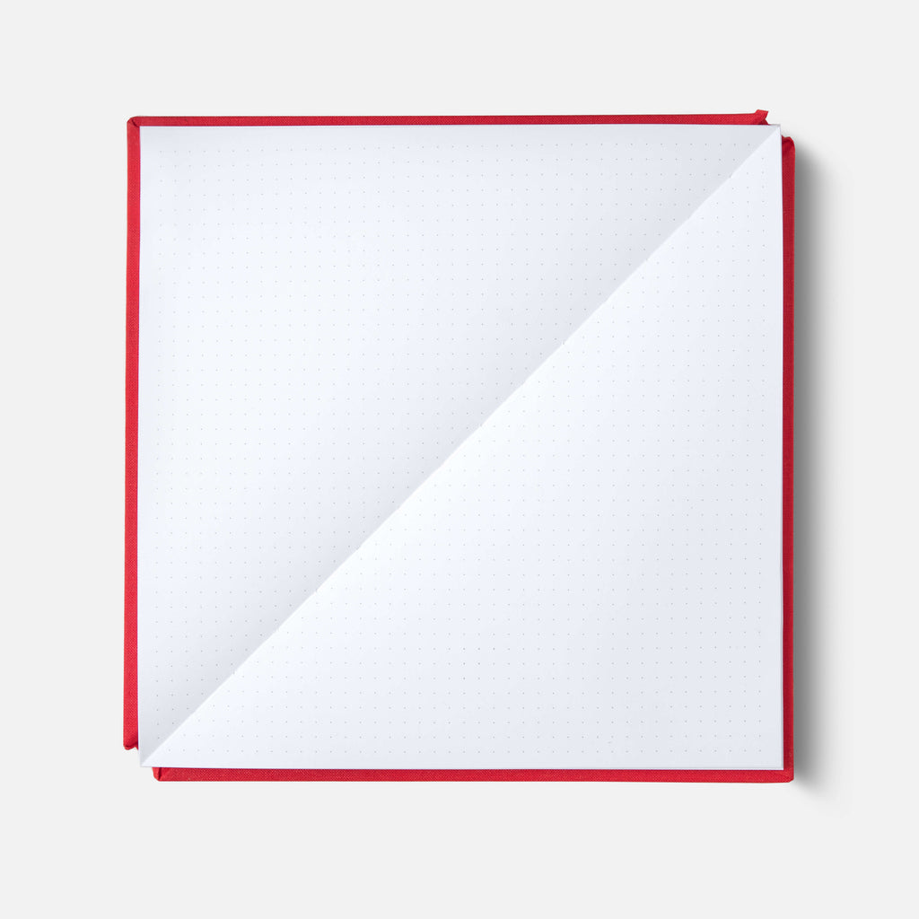 Triangle Notebook - Red - DOT GRID