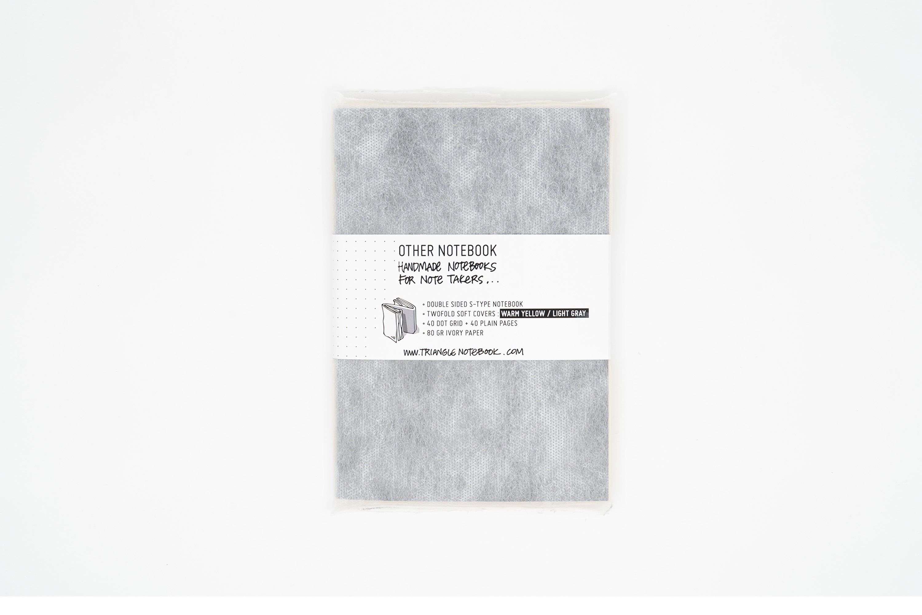 Double Sided Notebook - S Type - Warm Yellow § Light Gray